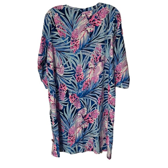 Lilly Pulitzer Daphne Dress Women's Size Large Mr Peacock Blue Tweethearts Excel - Picture 3 of 6